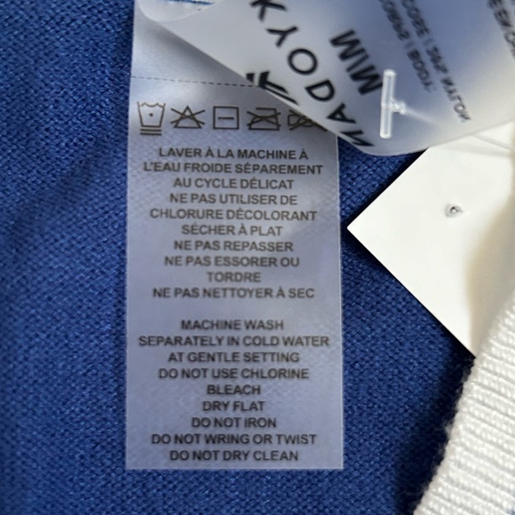 Blue & White V-Neck Knit Sweater Vest NWT - Picture 8 of 10